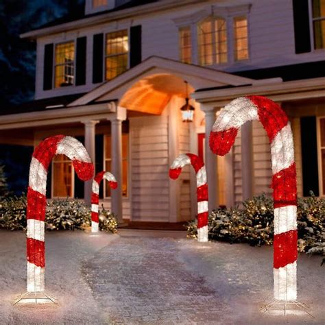 giant candy cane christmas decoration|tall outdoor candy canes decorations.